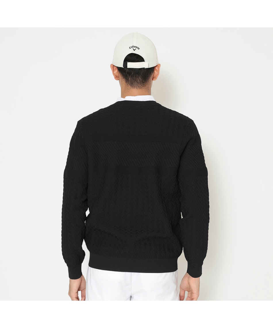 △ キャロウェイ(Callaway) ゴルフウェア セーター ガーター編みクルー