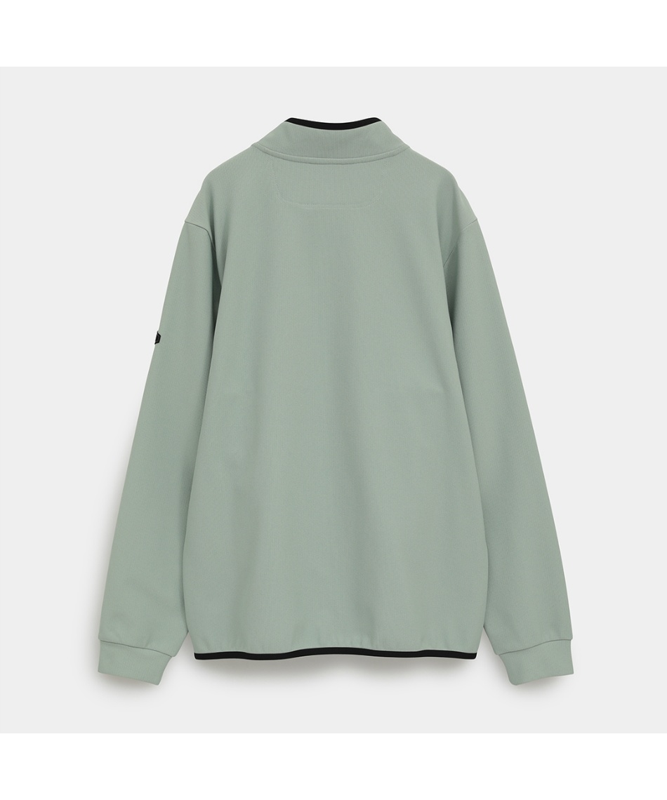 新品　Callaway 変形編地クルーネック(MENS)　ミントグリーン △ キャロウェイ(Callaway) ゴルフウェア スウェット 裏起毛ハーフ