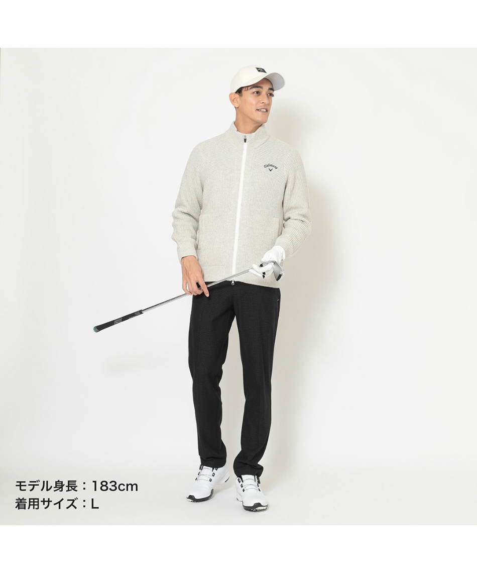 ゴルフウェア ロングパンツ 8WAYストレッチ千鳥チェックパンツ