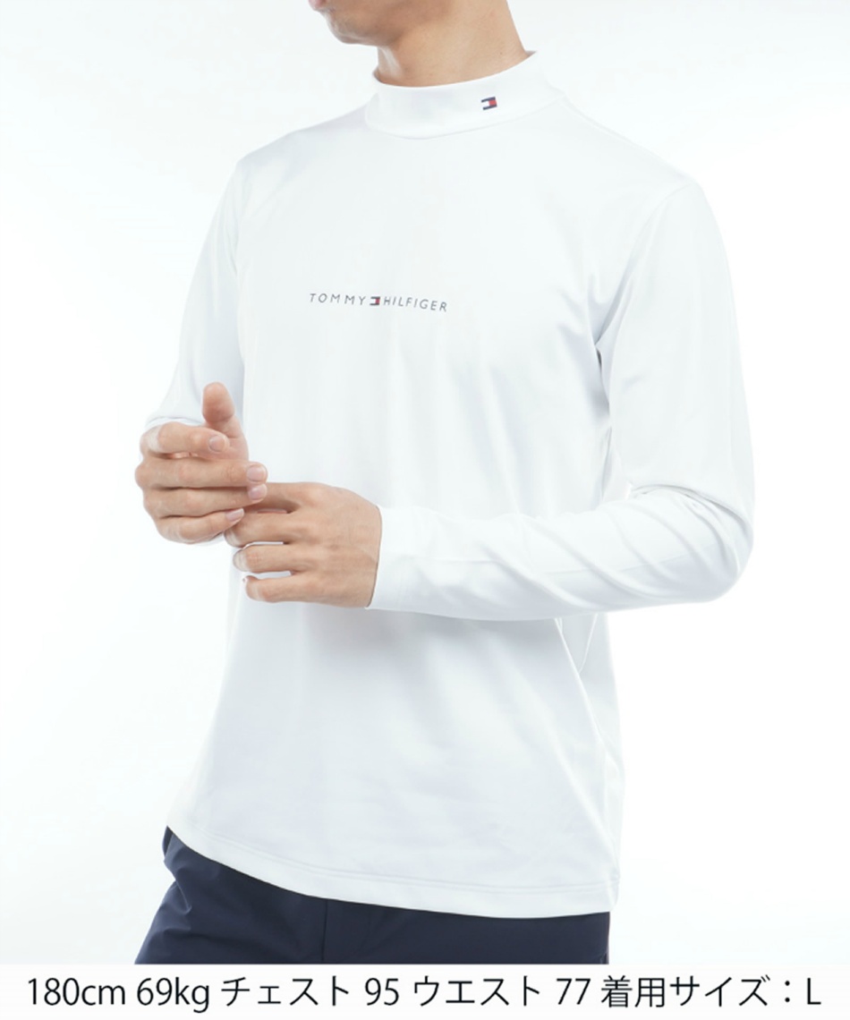 ゴルフウェア 長袖シャツ ベア天 長袖モックネックシャツ THMA563