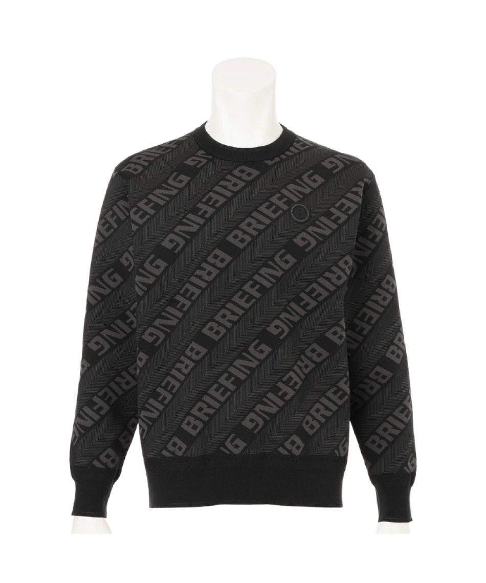 l|Cg270pt yzu[tBO(BRIEFING) 0 CE MENfS WR BIAS LOGO CREWNECK KNIT BRG253M76 0 Y 010BLACK M