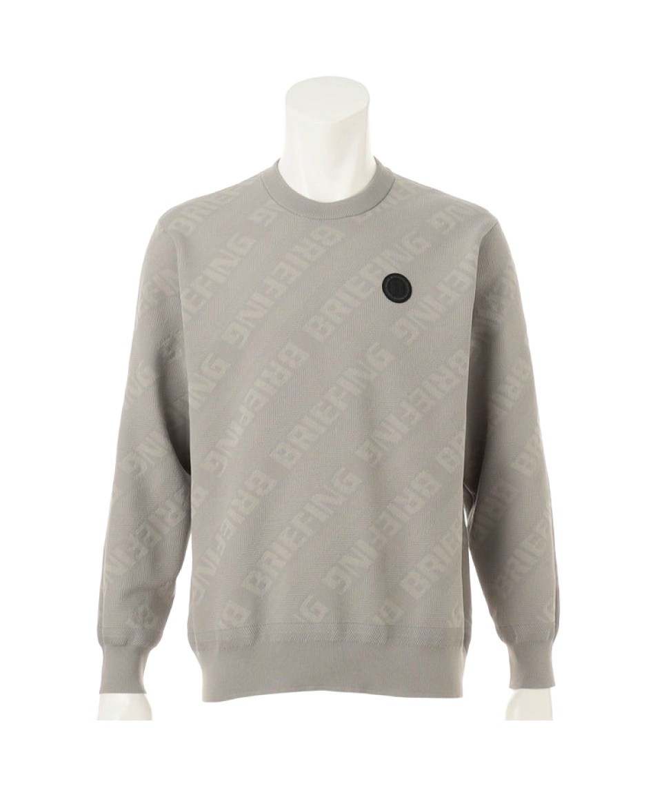 l|Cg270pt yzu[tBO(BRIEFING) 0 CE MENfS WR BIAS LOGO CREWNECK KNIT BRG253M76 0 Y 014GRAY M