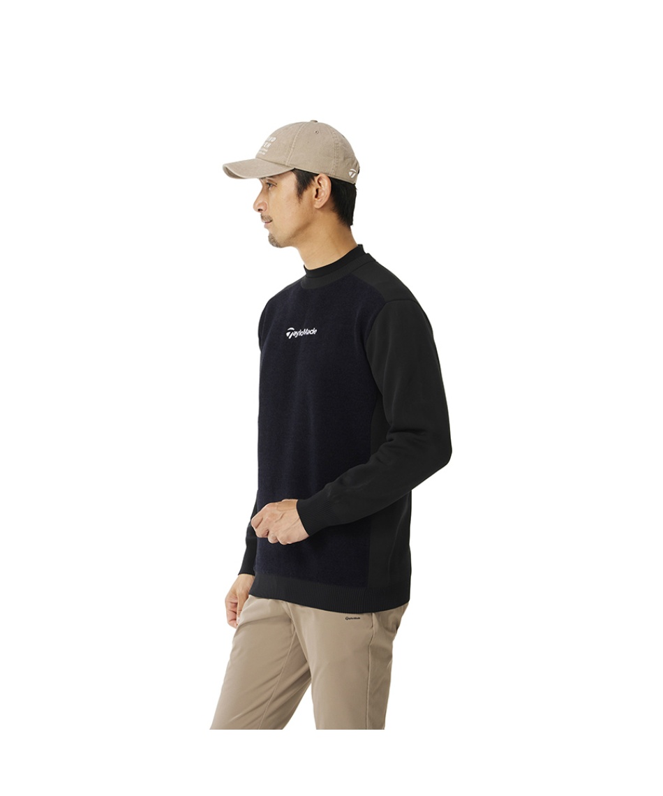 TaylorMade TD228 M ブラック 長袖セーター　未着用 TaylorMade TD228 M ブラック 長袖セーター 未着用 - メルカリ