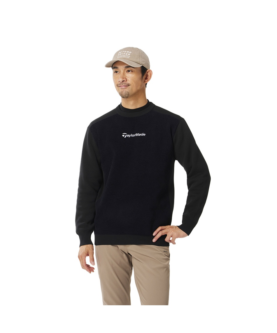 獲得ポイント127pt 14% OFF/SALE 【送料無料】テーラーメイド(TaylorMade) ゴルフウェア セーター ダブルフェイスセーター UN974 【国内正規品】【2025年秋冬モデル】 メンズ ブラック M
