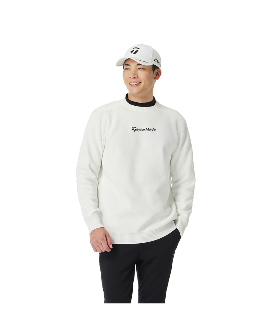 獲得ポイント127pt 14% OFF/SALE 【送料無料】テーラーメイド(TaylorMade) ゴルフウェア セーター ダブルフェイスセーター UN974 【国内正規品】【2025年秋冬モデル】 メンズ ホワイト M