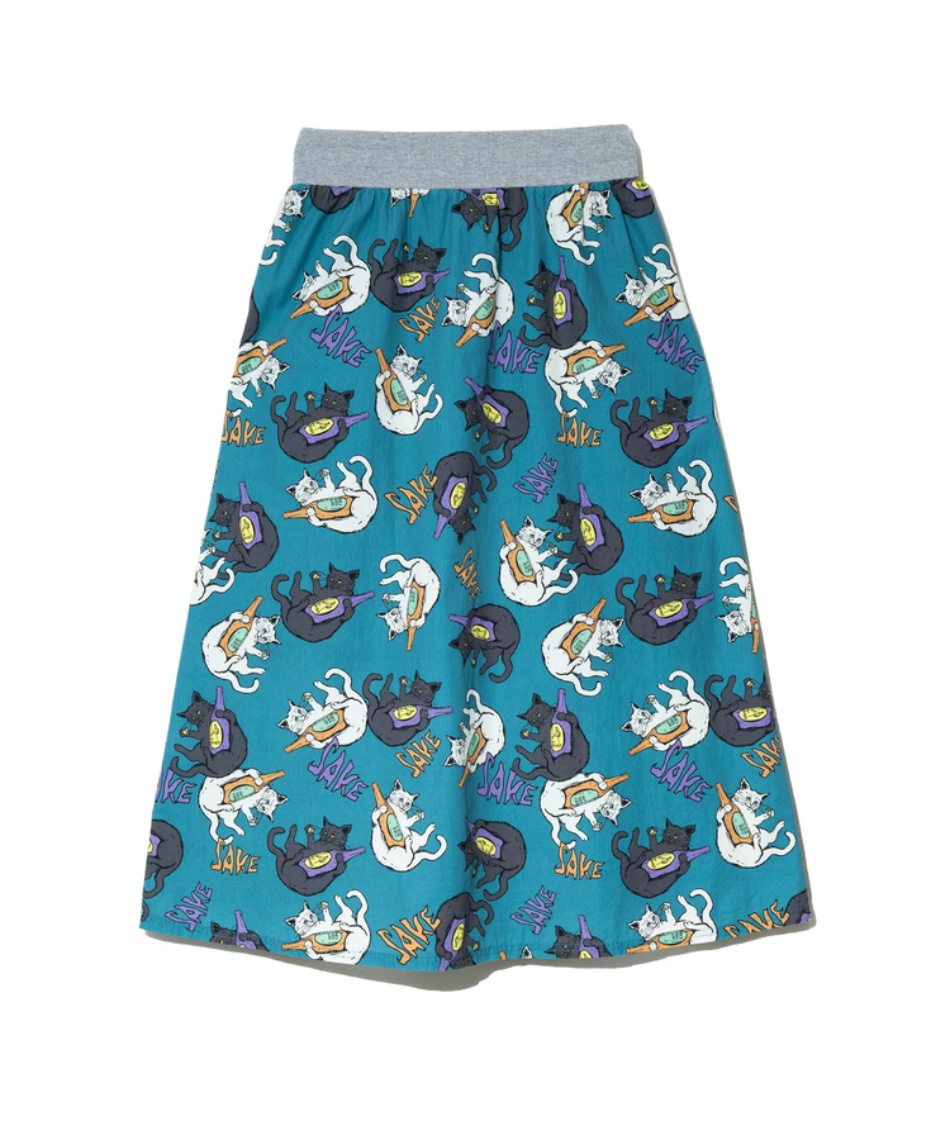 ゴースローキャラバン(Go Slow Caravan) スカート ペイズリー/猫と晩酌