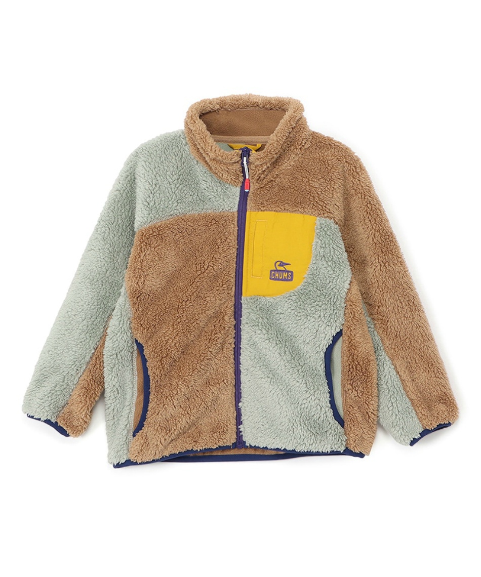 l|Cg106pt 10% OFF^SALE yz`X(CHUMS) t[X WPbg LbY{fBOt[XWPbg Kids Bonding Fleece Jacket CH24-1072 WjA Sage Crazy 90|100iS