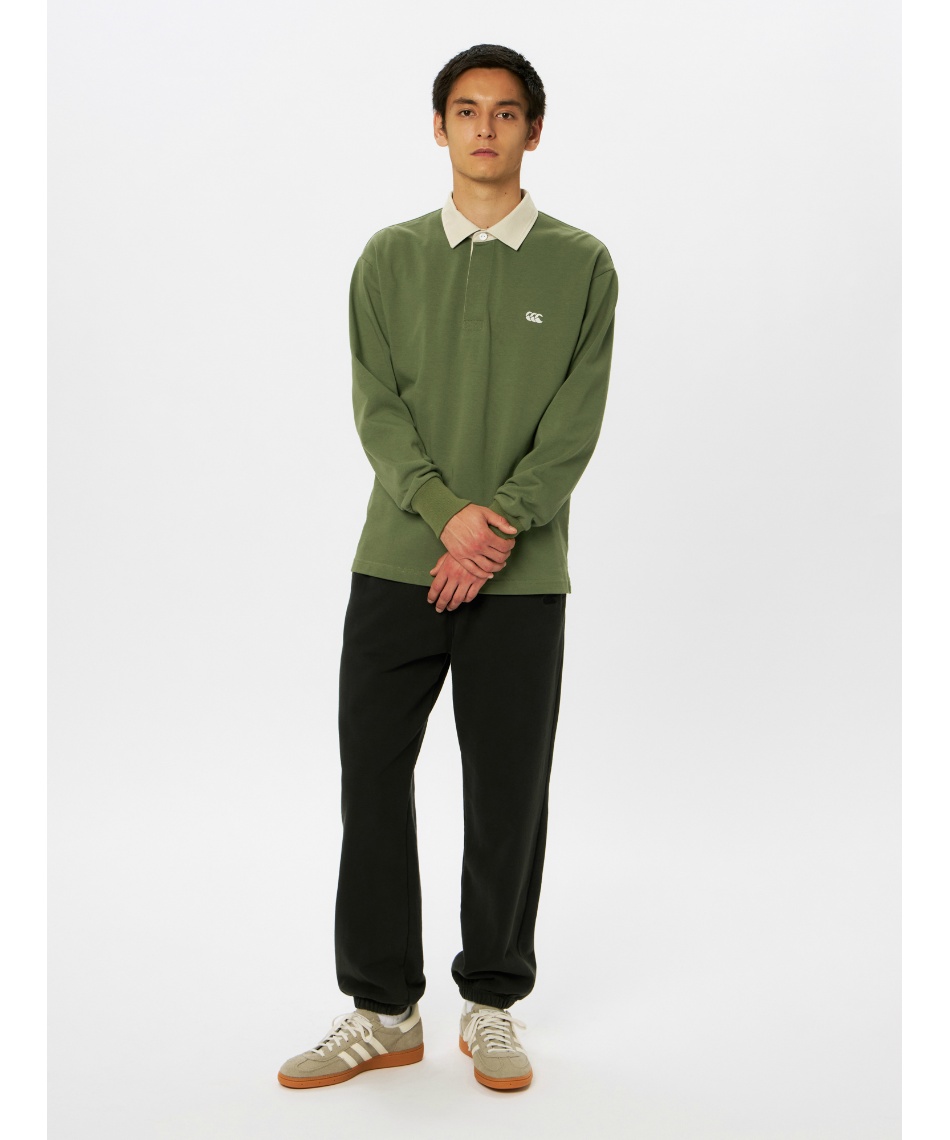 カンタベリー(CANTERBURY) ポロシャツ 長袖 ソリッドカラー ラグビー