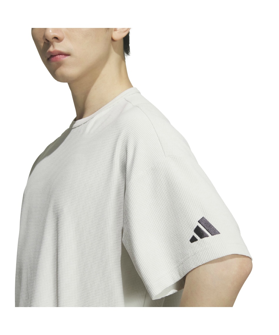 Tシャツ 半袖 ルーズフィット ワッフルファブリック 半袖Tシャツ