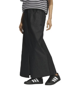 �l���|�C���g90pt �y���������z�A�f�B�_�X(adidas) �����O�p���c STADIUM CHROME DENIM LOOSE FIT SKIRT KF8217 DK592 ���f�B�[�X BK O