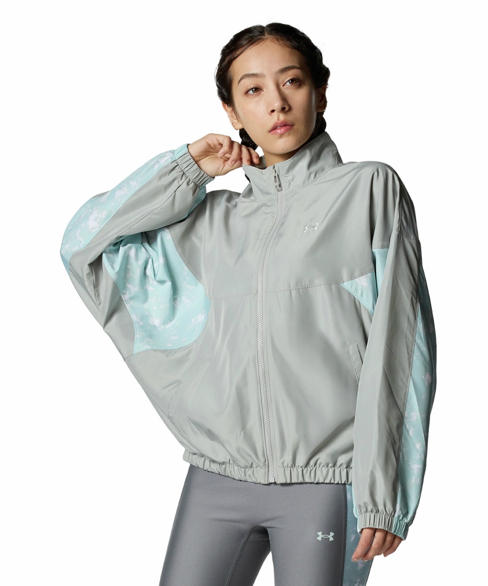 ウインドブレーカー ジャケット UA MESH LINER WOVEN PRINT FULL-ZIP
