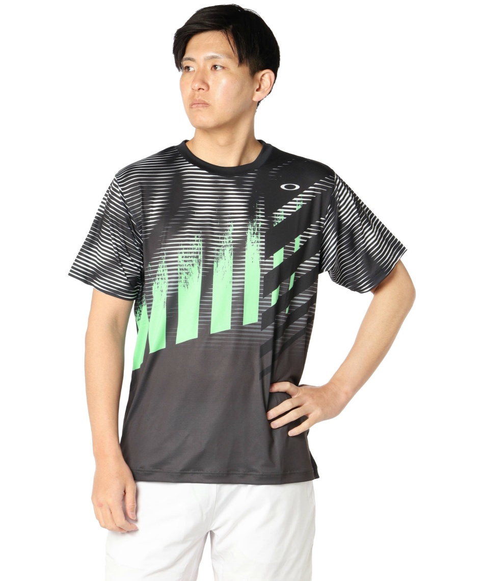 石棒　oakley 00 Tシャツ オークリー(OAKLEY) テニスウェア Tシャツ 半袖 スラントパーネル