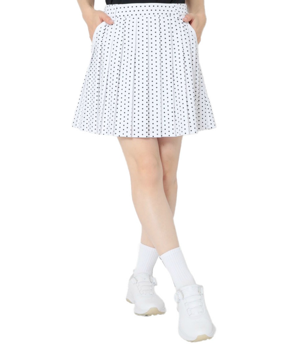 キャロウェイスカート2026春夏モデル-3℃かざあなメッシュ ドット柄Lサイズ キャロウェイ(Callaway) ゴルフウェア スカート かざあなメッシュ