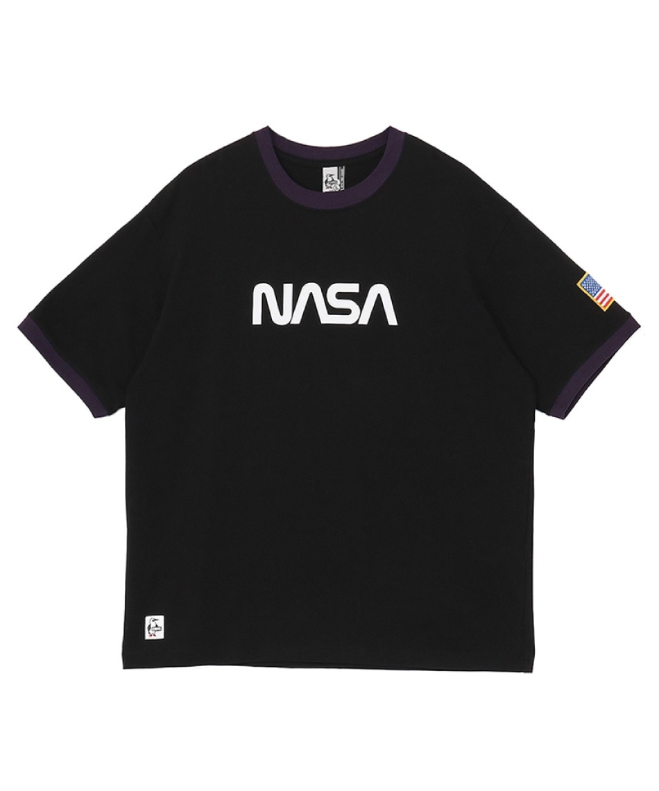 �l���|�C���g720pt �`�����X(CHUMS) T�V���c ���� �X�y�[�X�����K�[T�V���c Space Ringer T-Shirt CH01-2699 �����Y BK�^PU L�^O