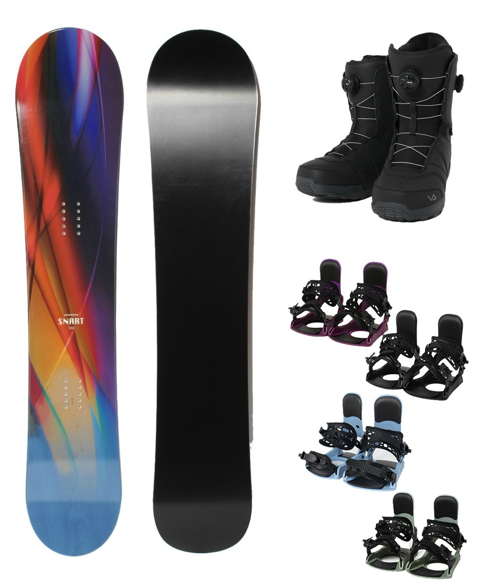 スノーボード 3点セット SNART+KONNECT+SUPERB DOUBLE A-TOP ボード板