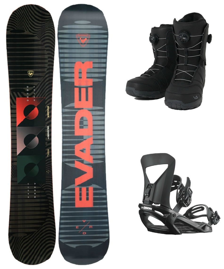 スノーボード 3点セット EVADER+PACT+SUPERB DOUBLE A-TOP ボード板＋