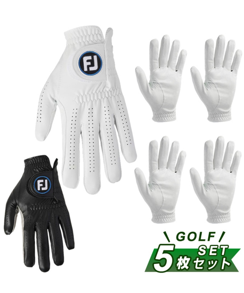 フットジョイ(FootJoy) ゴルフ 左手用グローブ 5枚セット ナノロック