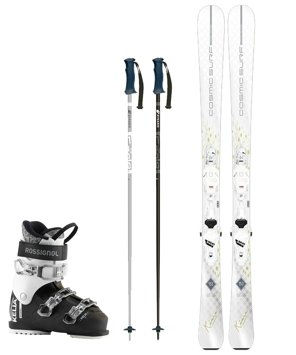 コスミックサーフ(COSMICSURF) スキー板 オールラウンド 4点セット