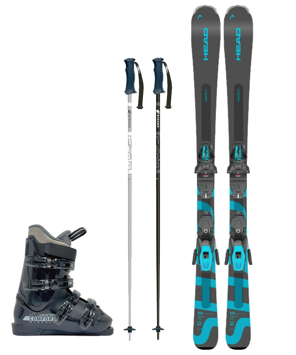 ■■送料無料■HEAD+Hart■メンズスキーセット■163/27■WAX済■■ wax】 ヘッド(HEAD) スキー板 オールラウンド WCR E-RACE +FREEFLEX 11
