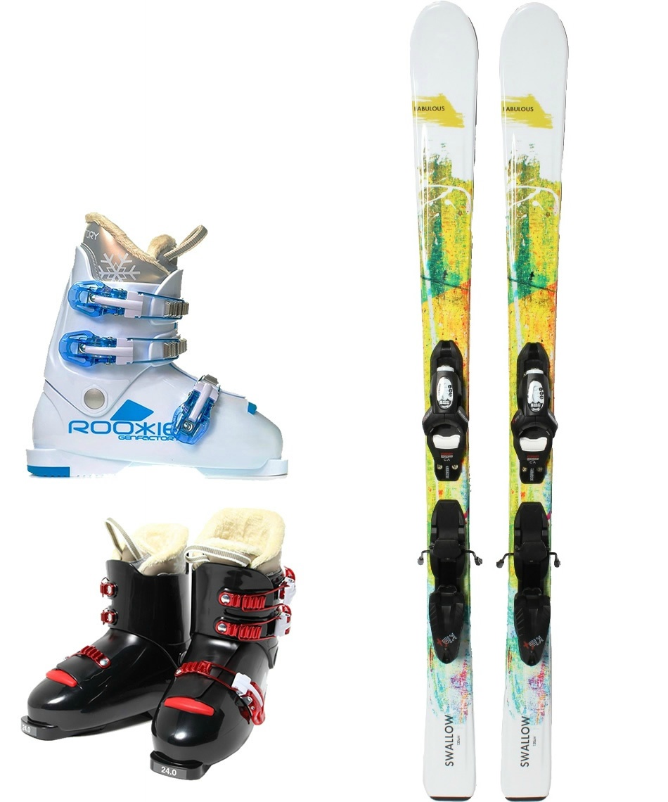 はじめてのスキーに最適！】SWALLOW スワロー JRスキー 4点セット