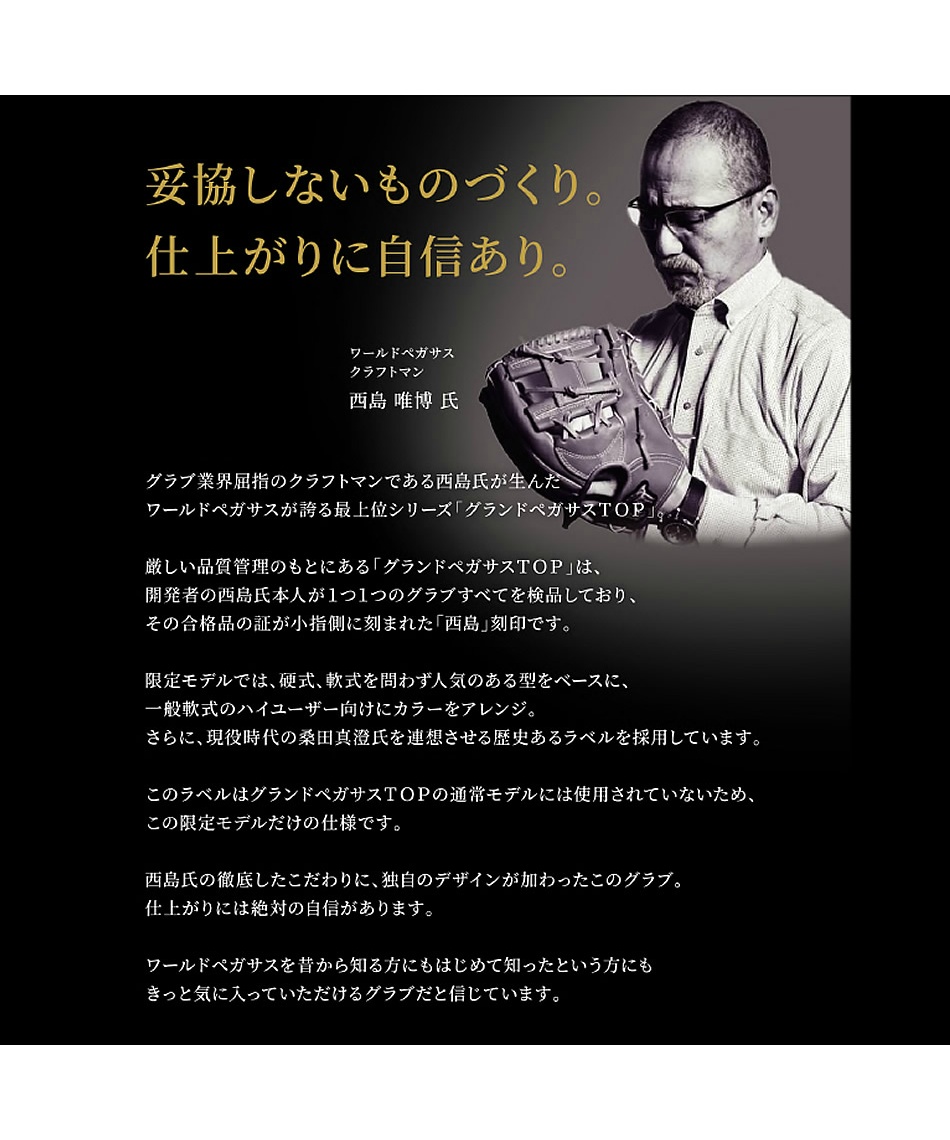 ワールドペガサス(WORLD PEGASUS) 野球 一般軟式グローブ オール