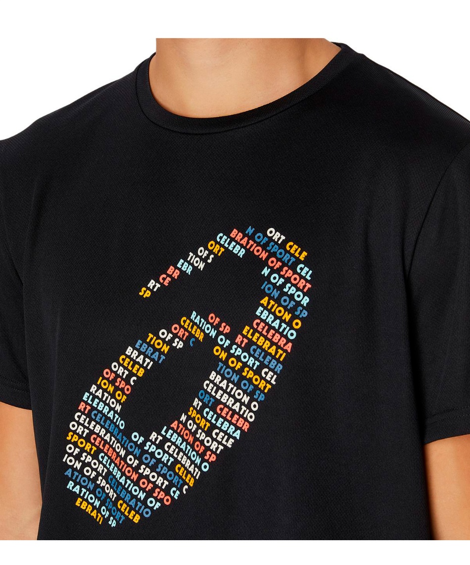 新品 エルドレッソ×アシックス 黒 Tシャツ グラフィックプリント 新品 エルドレッソ×アシックス 黒 Tシャツ グラフィックプリント