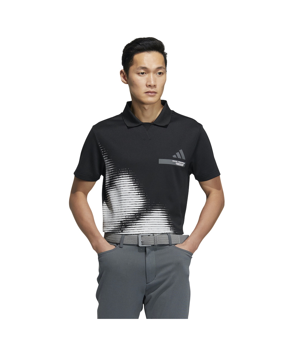 アディダス　オリジナルス　ゴルフ　ポロシャツ ゴルフウェア ポロシャツ 半袖 ビックアディダスロゴ 半袖スキッパー