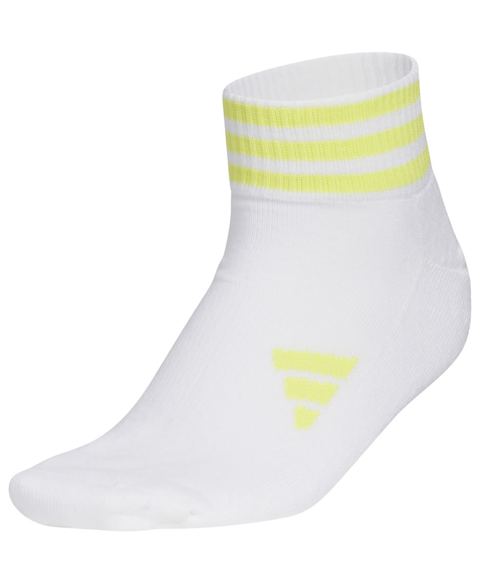 adidas イエロー ソックス ストライプ セール】アンクル丈 スリーストライプス クッションソックス
