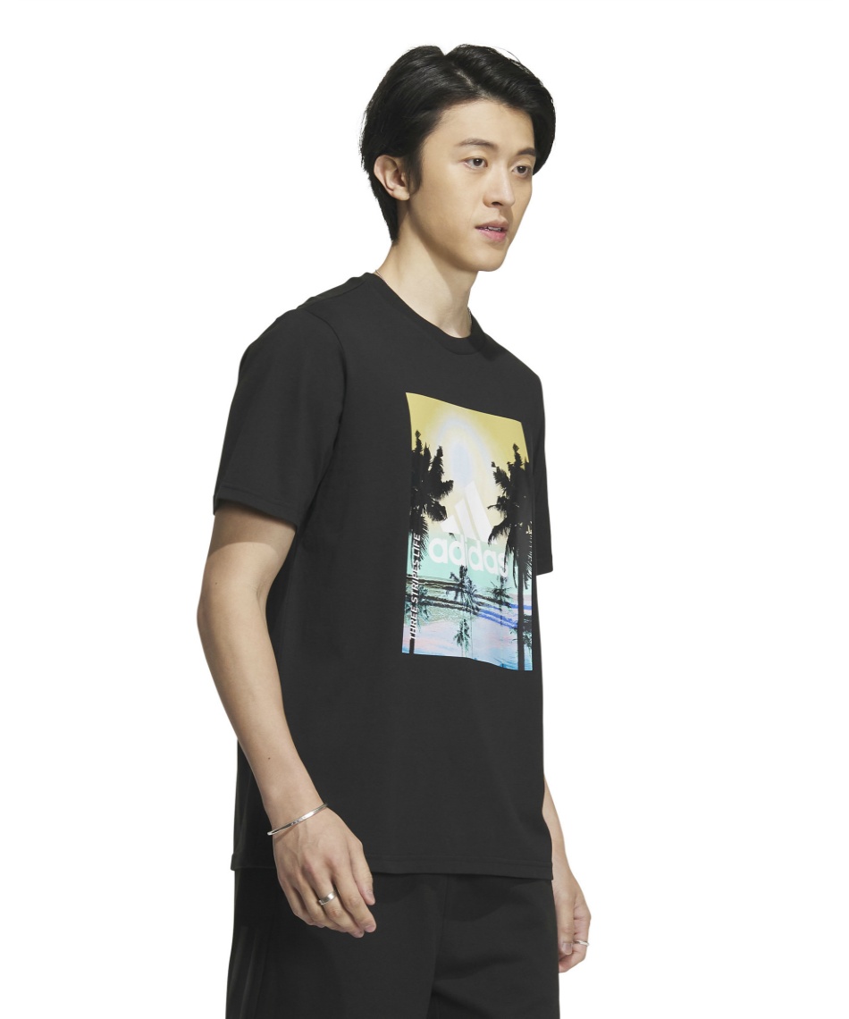 Tシャツ 半袖 Palm Tree グラフィック レギュラーフィット Tシャツ