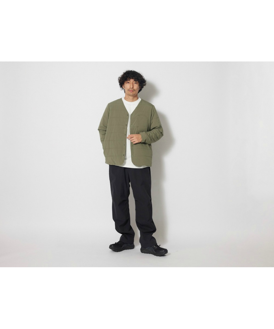 新品！snow peak 中綿入 長袖カーディガン ライトグレー XL