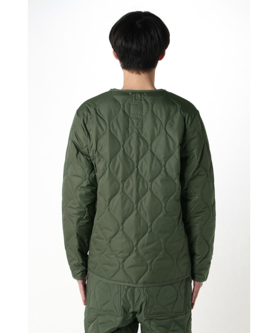 ダウンジャケット UNISEX ミリタリー Vネックジップ ダウンジャケット