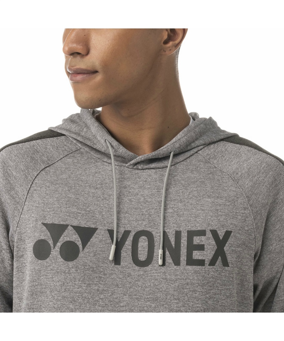 新品 YONEX ユニ パーカー フィットスタイル スウェット チャコール O テニスウェア バドミントンウェア スウェット パーカー ユニ