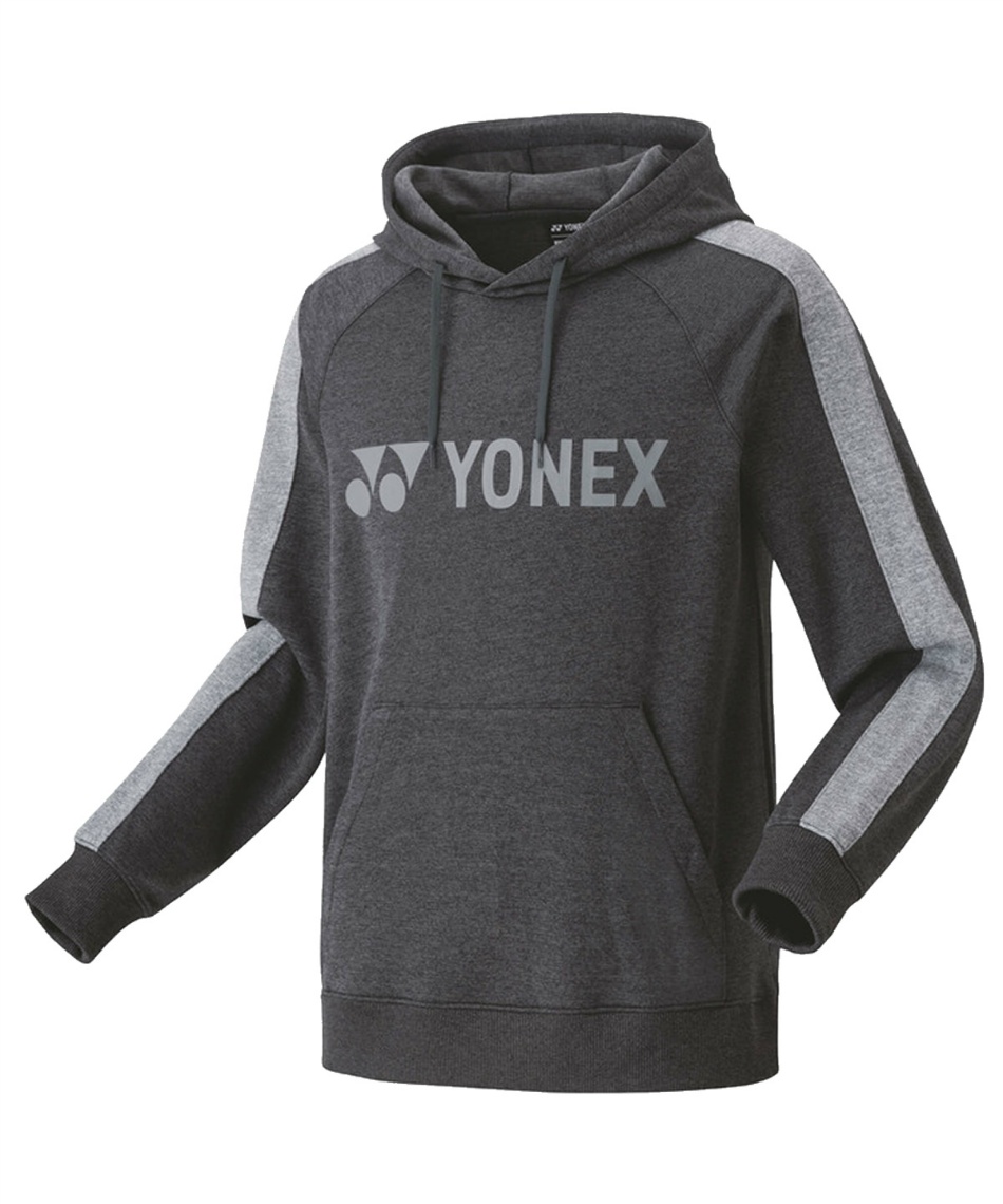 新品 YONEX ユニ パーカー フィットスタイル スウェット チャコール O テニスウェア バドミントンウェア スウェット パーカー ユニ
