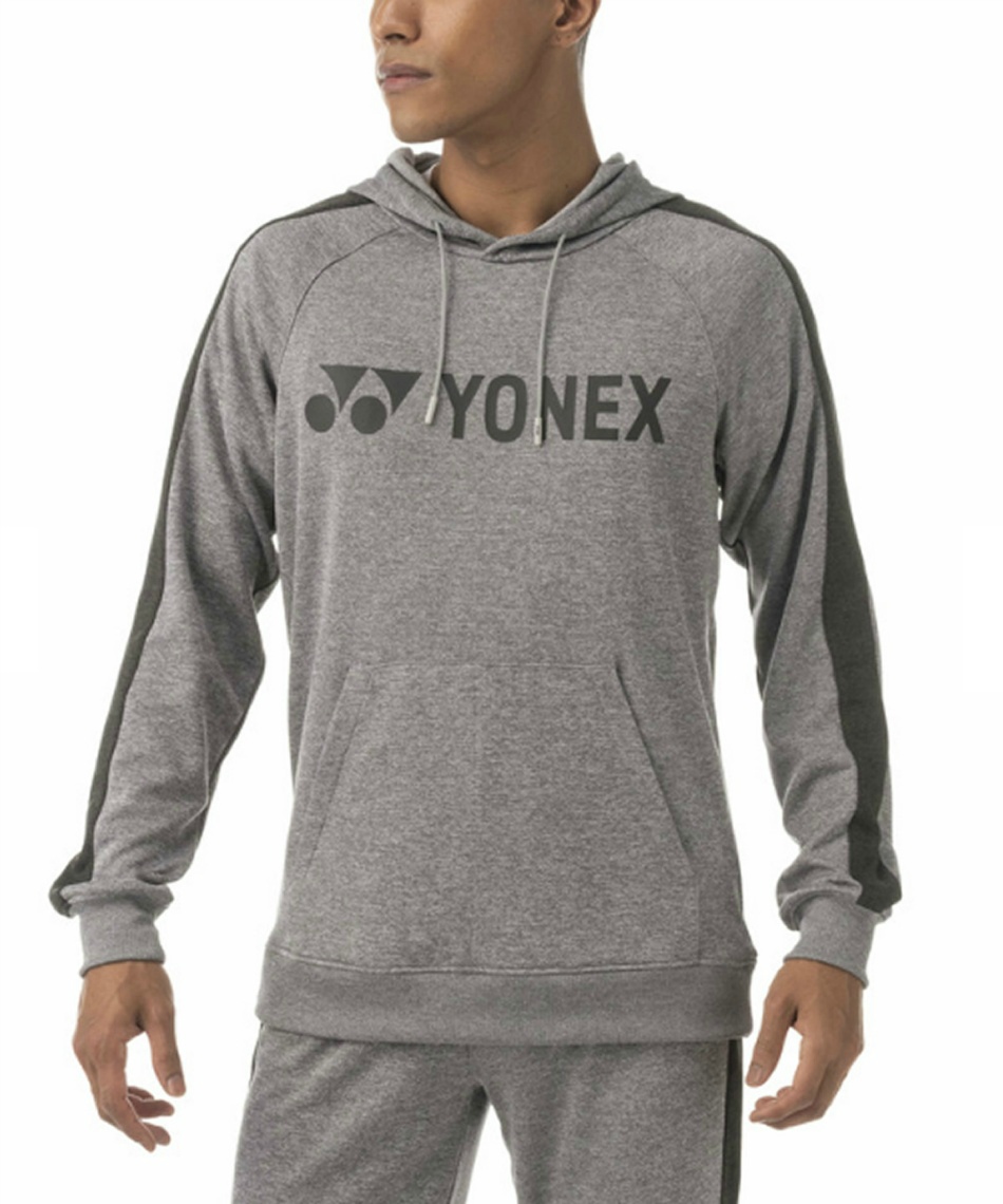 新品 YONEX ユニ パーカー フィットスタイル スウェット チャコール O テニスウェア バドミントンウェア スウェット パーカー ユニ