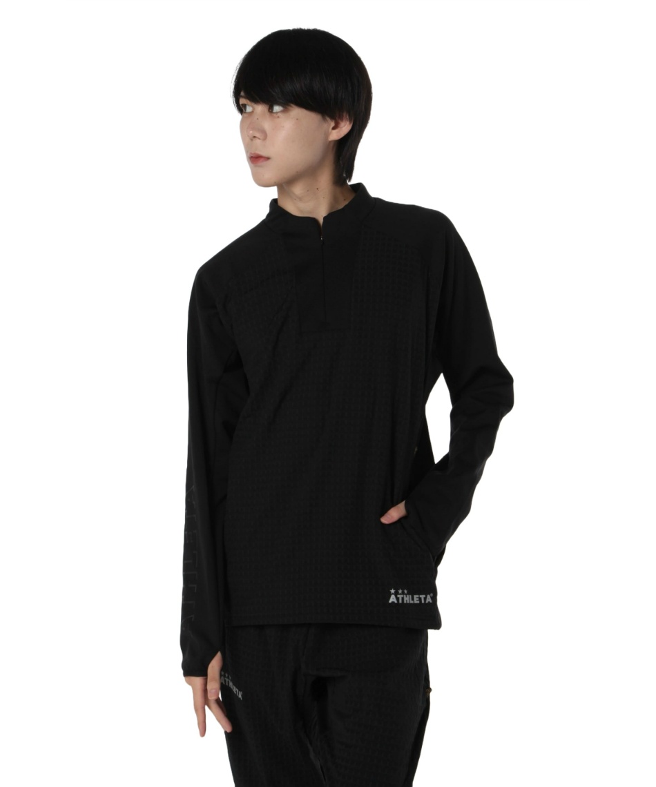 獲得ポイント70pt 【送料無料】アスレタ(ATHLETA) サッカーウェア ウインドブレーカージャケット O-Rei ウォームテックシャツ REI-1175 メンズ 70(BLK) O