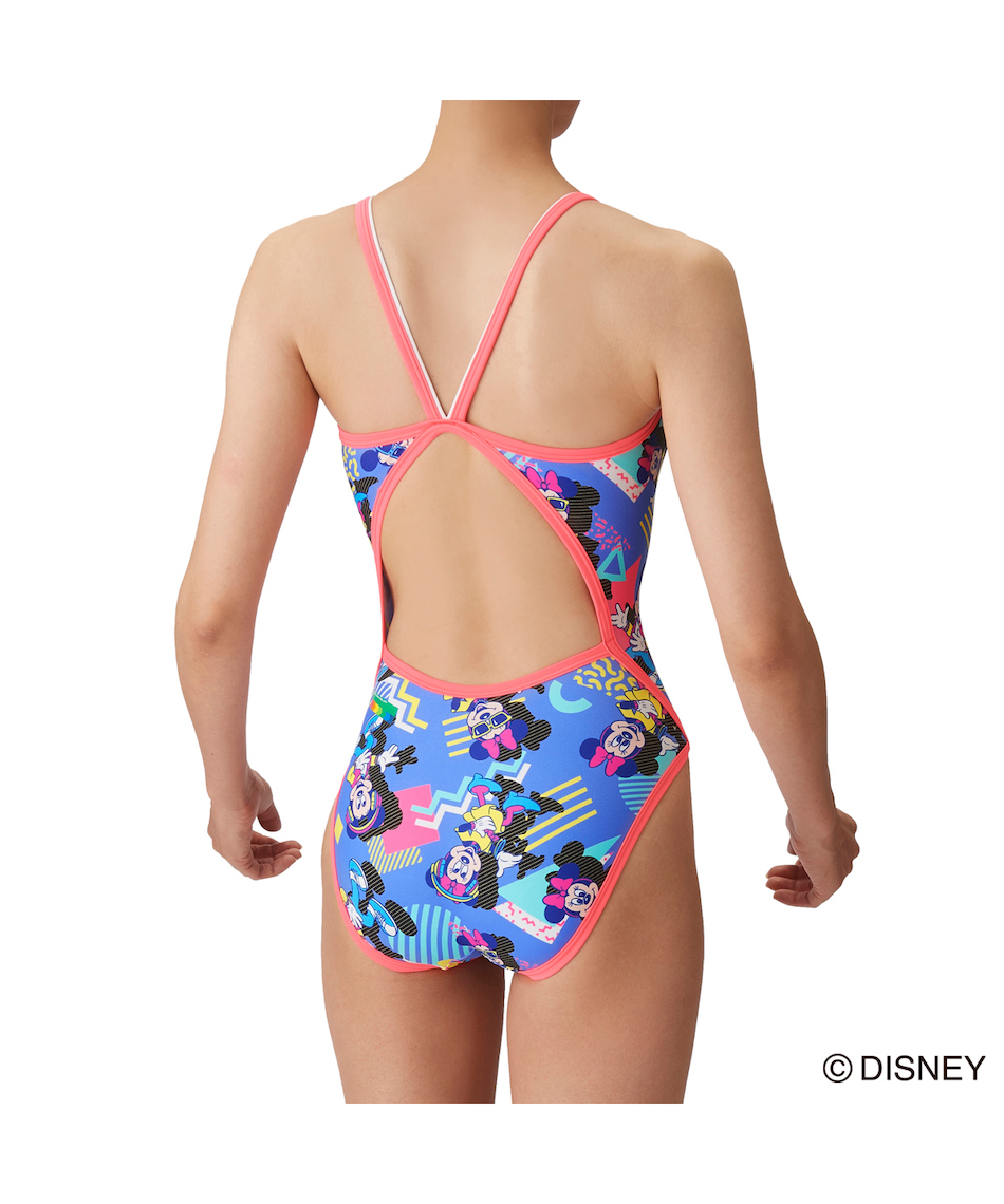 トレーニング水着 トレーニングワンピース オープンバック ミッキー