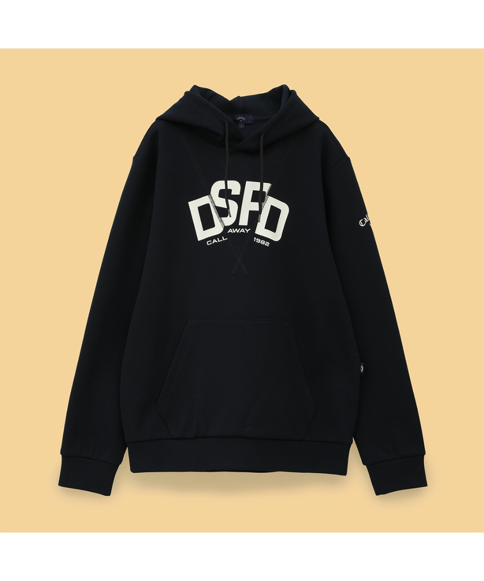 ゴルフウェア スウェット 表起毛ハーフゲージスウェットパーカー