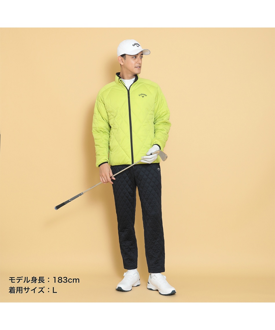 ゴルフウェア ロングパンツ 8WAYストレッチキルトジャカードパンツ