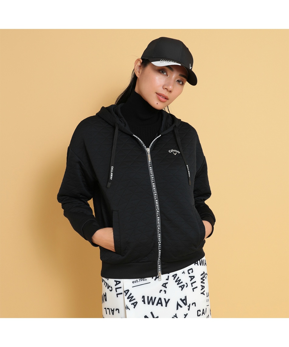 ゴルフウェア ブルゾン キルトスウェットフルジップパーカー C24217206