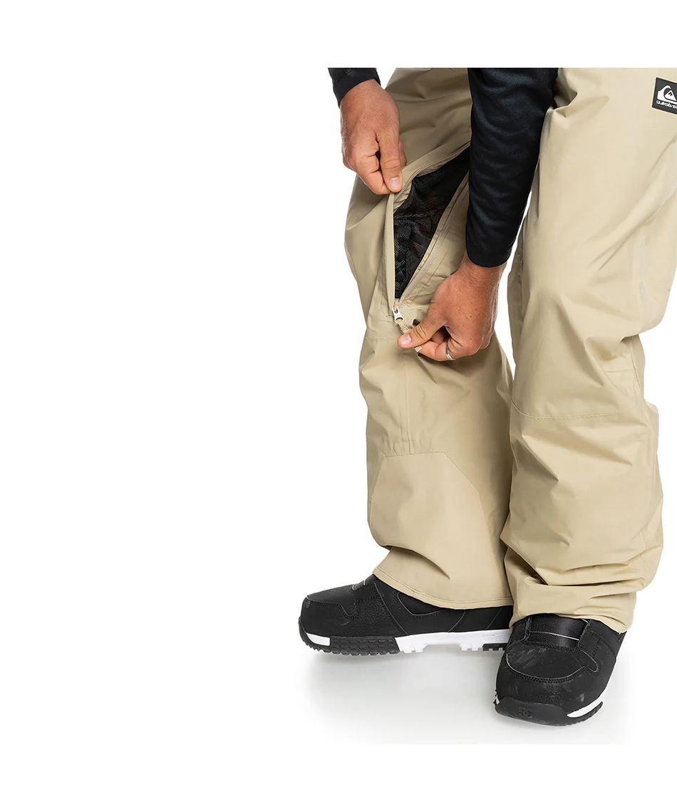 QUIKSILVER フーディーとパンツセット ベージュ クイックシルバー(QUIKSILVER) スノーボードウェア パンツ MISSION