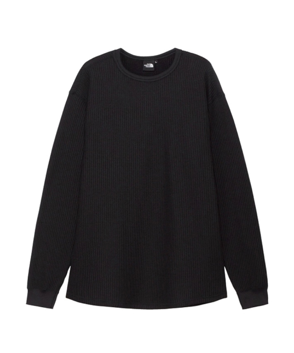 Tシャツ 長袖 ロングスリーブウォームワッフルクルー NT62436 K 【国内