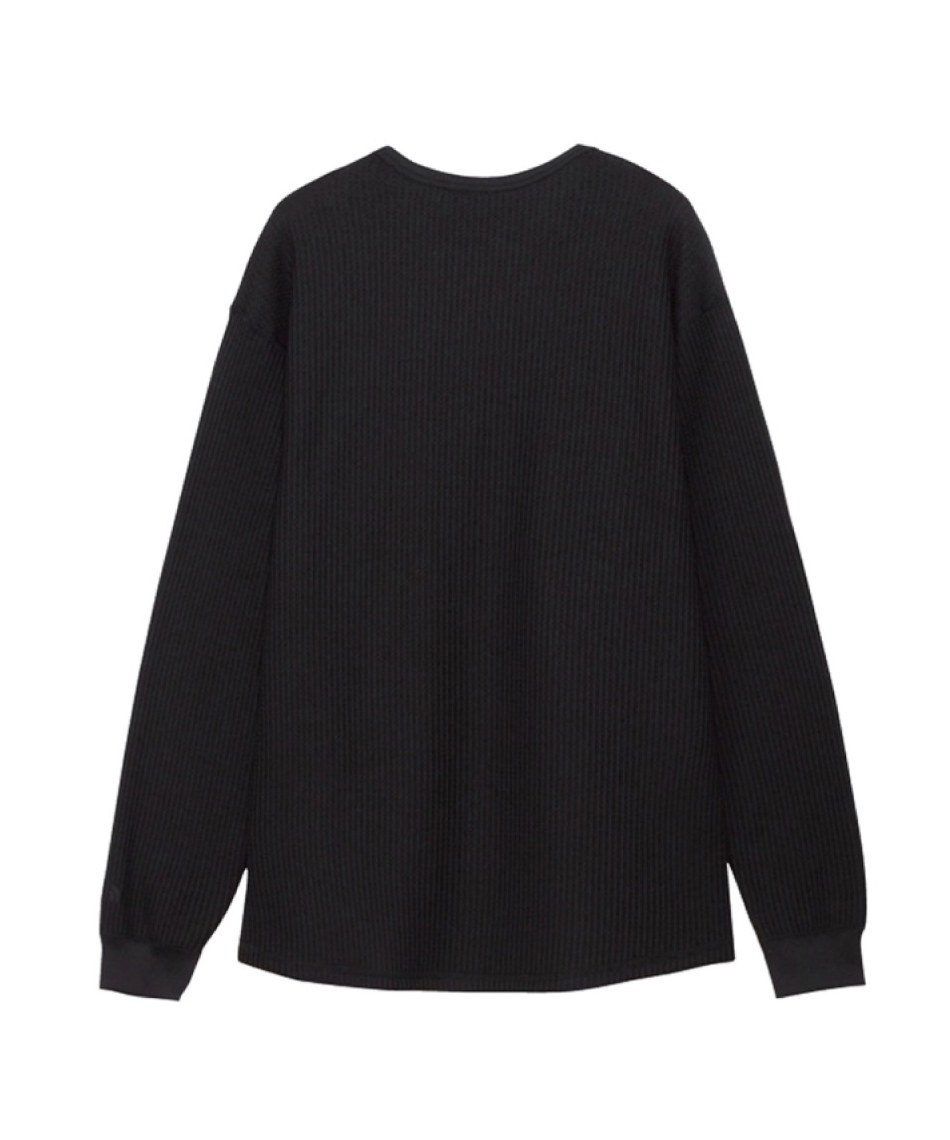 Tシャツ 長袖 ロングスリーブウォームワッフルクルー NT62436 K 【国内