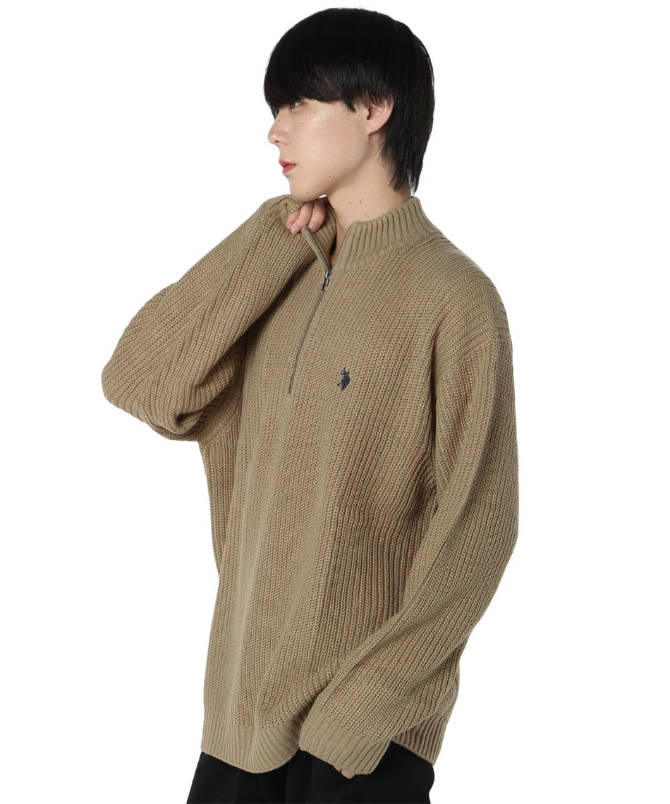 セーター Half Zip Knit ハーフジップニット ダブルホースマン刺繍