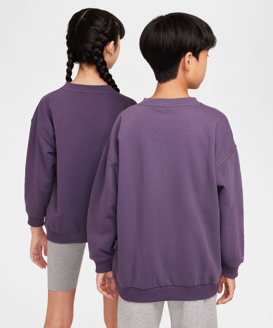 ふわふわトレーナー パープル Sサイズ ナイキ(NIKE) スウェットトレーナー G NSW クラブ 裏起毛クルー ルーズ