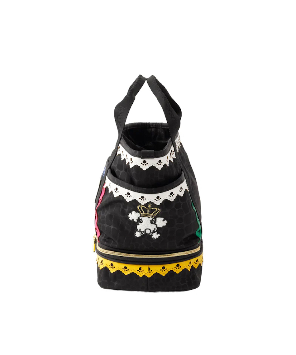 超美品☆エムユースポーツ エレガントキュートな肉球柄パンチングレースカートバック 超美品☆エムユースポーツ エレガントキュートな肉球柄