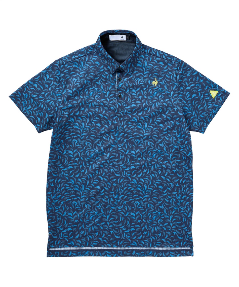 極美品✨ビームスゴルフ　半袖　ポロシャツ　宇宙柄　マルチカラー　ゴルフウェア　L le coq sportif GOLF ルコックスポルティフ ゴルフ ルースター柄