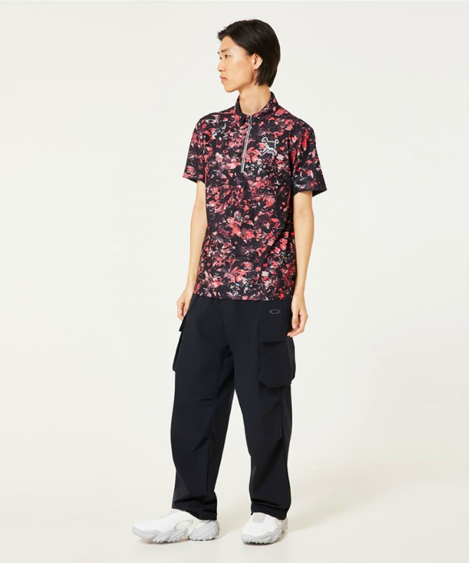 ゴルフウェア ポロシャツ 半袖スカルグラフィック半袖ポロ