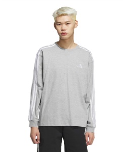 Tシャツ 長袖 エッセンシャルズ プラス ルーズフィット スリー