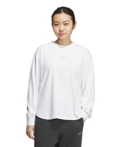 ホワイト 長袖 スウェット Tシャツ Tシャツ 長袖 ワード 長袖Tシャツ JN9972 KQD31 | スポーツ用品なら