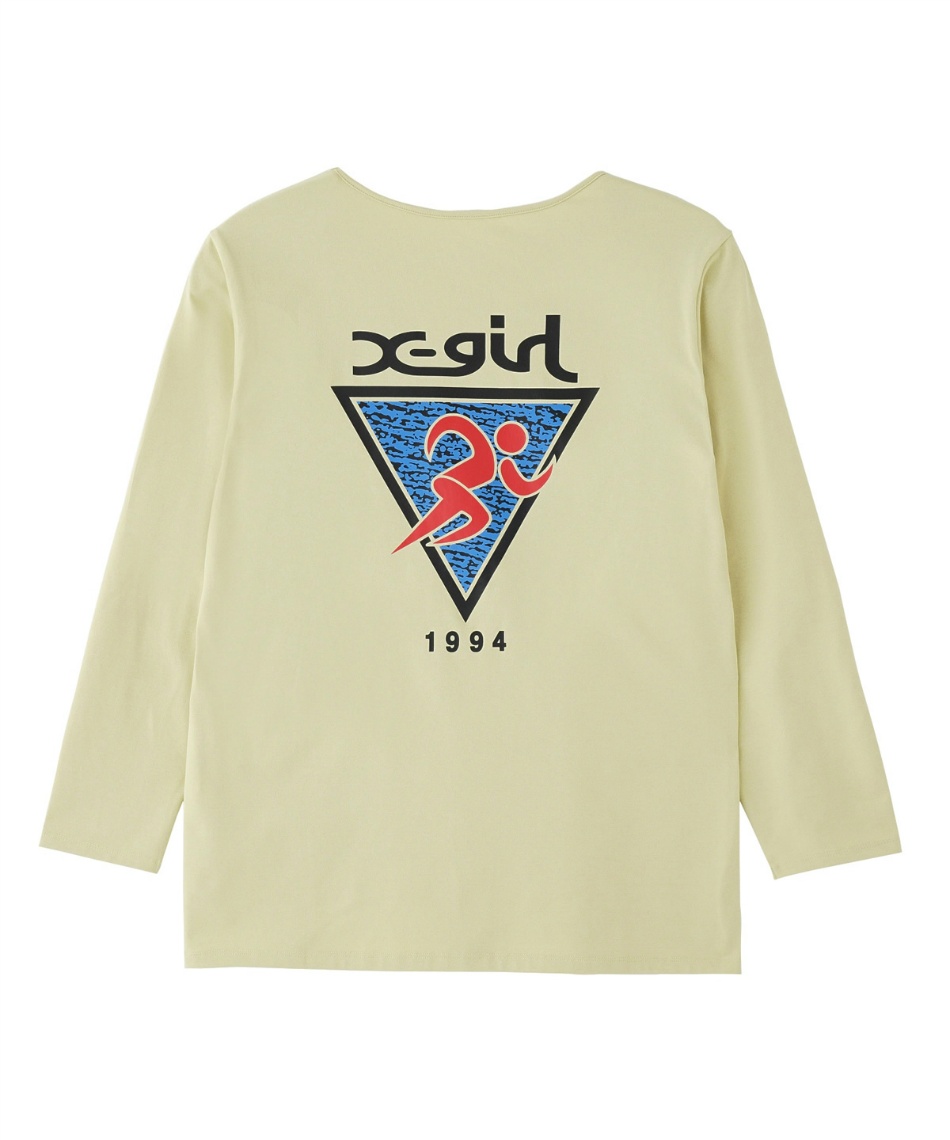 10月21日迄の限定価格です。2020年米国フリーダムガール自由の少女 ♭ エックスガール(X-girl) Tシャツ 長袖 ATHLETEロゴ 冷感長袖